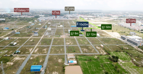 🏡 Hun Sen Road (ផ្លូវ60ម៉ែត្រ) ក្បែរប្រលានយន្តហោះថ្មី ជិតAeon3 ជិតផ្សារ