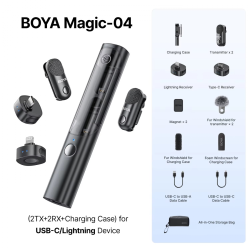 BOYA Magic Mini Wireless Mic Kit AI-powered
