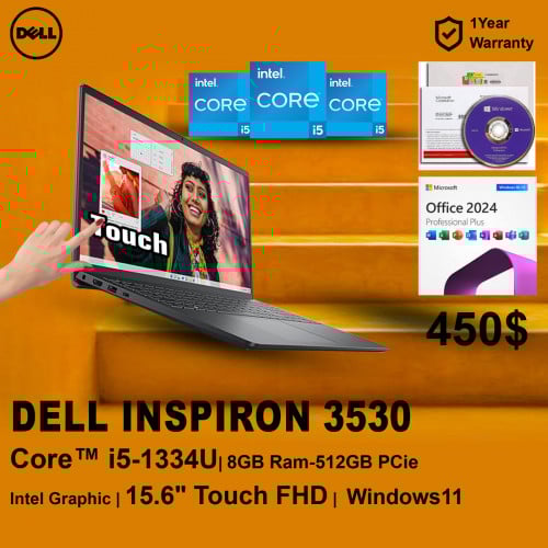Dell Insprion 3530 Touch screen តម្លៃល្អថ្មីធានា១ឆ្នាំ