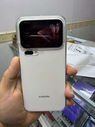 Mi17 Pro max 16/512G 99.99% full box ពណ៌ស