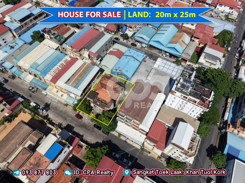 ដី និងផ្ទះលក់នៅទួលគោក