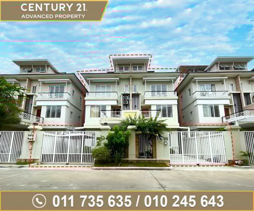 🏘 វីឡាភ្លោះ2ល្វែង (Twin)  ក្នុងបុរី ប៉េងហួតបឹងស្នោ ត្រូវការលក់បន្ទាន់ខ្លាំង