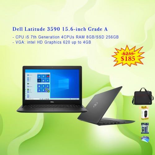 Dell Latitude 3590 15.6-inch - CPU i5 7th Generation 4CPUs RAM 8GB/SSD 256GB VGA 4GB