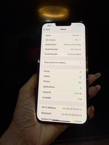 iPhone 13pro max 1ទឹកស្រុកខ្មែរ 1T