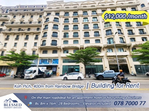 Koh Pich, 400m from Rainbow Bridge💥Building for Rent 💥