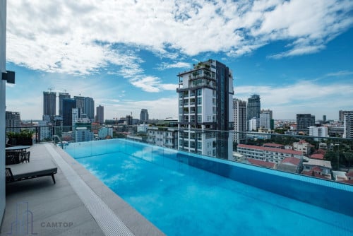 Three Bedroom Modern Apartment For Rent In BKK1 With Pool Is Available Now.