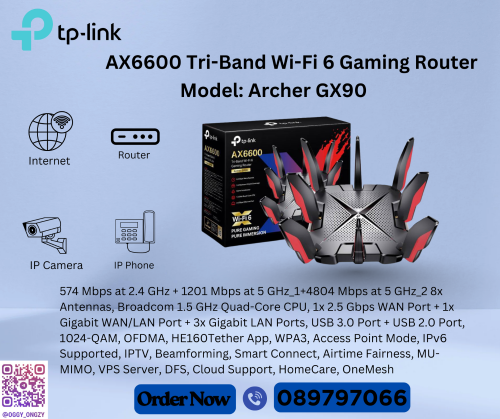 TP-Link Wi-Fi Router Archer GX90 (AX6600)