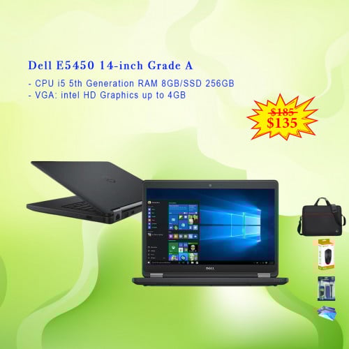 Dell E5450 14-inch i5 5th Generation RAM 8GB/SSD 256GB VGA 4GB