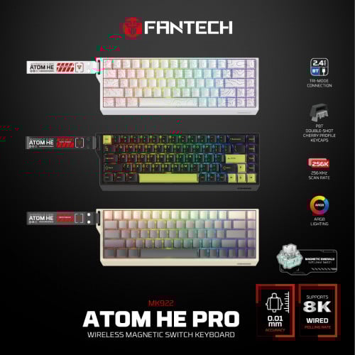Fantech MK922 ATOM HE68 Pro Wireless MAGNETIC Switch Keyboard