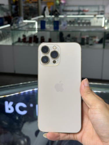 iPhone 13 Pro Max Gold ZP/A HD256GB Phone Condition 98% 🔋85% , ដូរអេក្រង់Zin , ដូរខ្នងក្រោយ