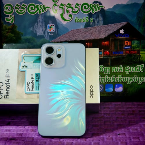 OPPO Reno 14F ក្រុមហ៊ុន ស្អាត99% (វ៉ៃដូរបាន)មានធានាច្បាស់លាស់ត្រឹមត្រូវ
