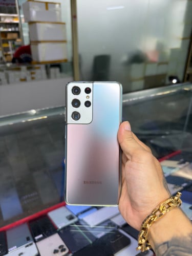 Samsung S21 Ultra 5G Silver Ram16G HD512GB Phone Condition 99% Company , អេក្រង់OLED