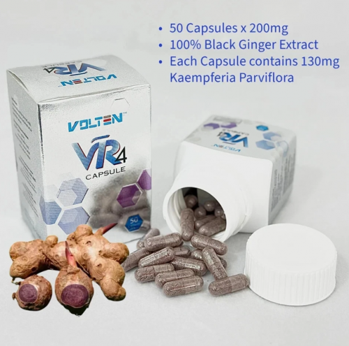 VOLTEN VR4 Capsule Black Ginger Extract General Health Energy Booster 50's