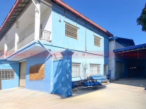 Warehouse With Ample Office For Lease Along a Major Road in Sen Sok