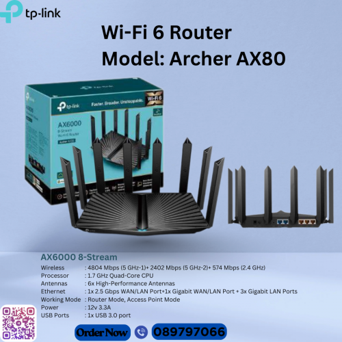 Wi-Fi 6 Router Archer AX80