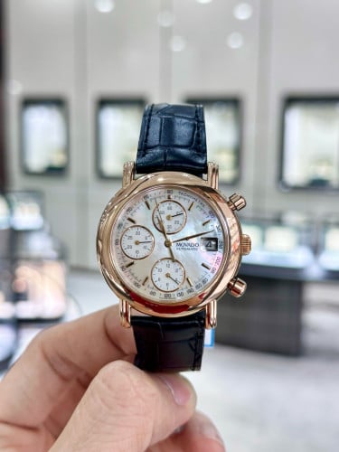 (មួយទឹក) MOVADO ប្រុស តួមាស18k Auto 38mm Rose gold
