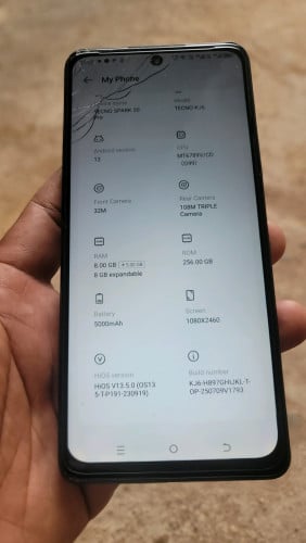 លក់tecno sparp 20proបែកថាច់