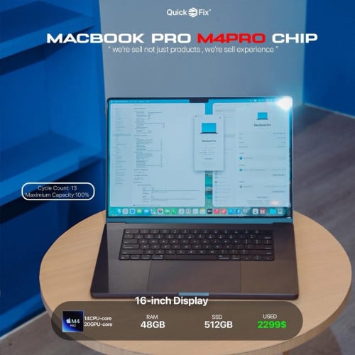 16-inch M4Pro / 48G / 512GB NewNoBox 2099$ 😍ធានាពេញមួយឆ្នាំ with AppleCare 🍎