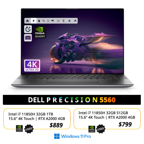 DELL Precision 5560  : $899 >> $799 (4K Display)