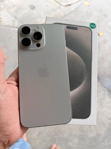 Iphone 15 pro max 256g  Z/A Sim2  ស្អាតដូចថ្មី មានប្រអប់