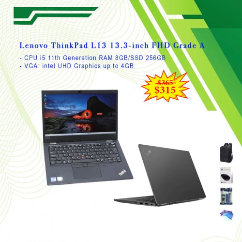 Lenovo ThinkPad L13 i5 11th RAM 8GB SSD 256GB VGA up 8GB