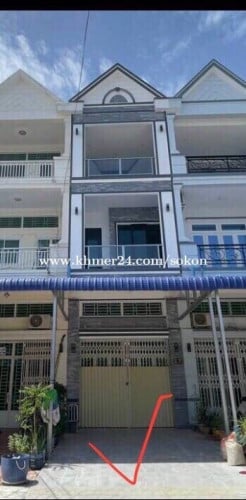 ផ្ទះល្វែងជីវកម្មប្លង់រឹង សាច់ផ្ទះវែង18m ជិត Aeon3 245000$ ចរចា