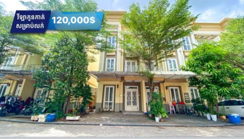 វីឡាកូនកាត់ សម្រាប់លក់បន្ទាន់ នៅបុរីដឹមេគង្គរ៉ូយ៉ាល់ 6A  រាជធានីភ្នំពេញ