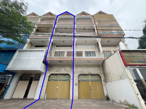 ផ្ទះអាជីវកម្មសម្រាប់ជួល | Commercial Shophouse for Rent សល់ដីក្រោយ 8m