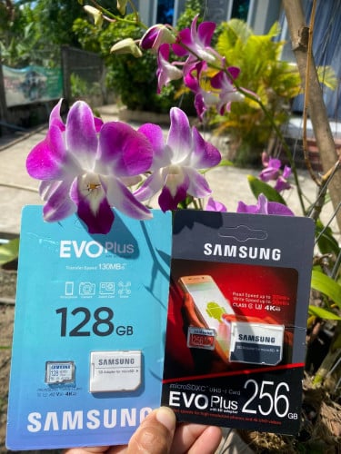 មានលក់ SD card 128GB 256GB ម៉ាក Samsung ផលិតផលកូរ៉េ
