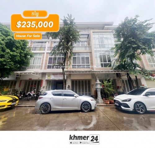 ផ្ទះអាជីវកម្មសម្រាប់លក់នៅបុរីប៉េងហួត បឹងស្នោរ | Shophouse for sale at Borey Peng Huoth Boeung Snor