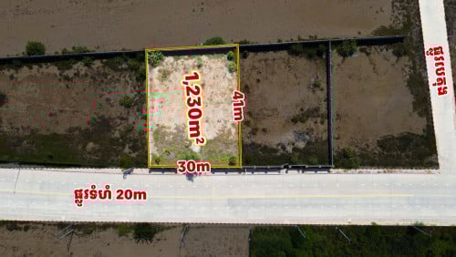 🏡ដី លើផ្លូវធំព្រែកតាសេក សម្រាប់លក់!!