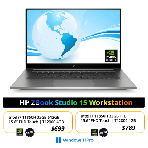 HP Zbook Studio 15 G8  : $799 >> $699