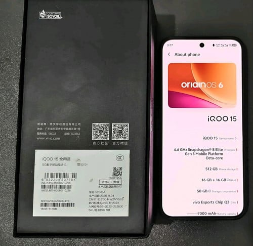 Iqoo 15 Open Box 16GB 512GB CN