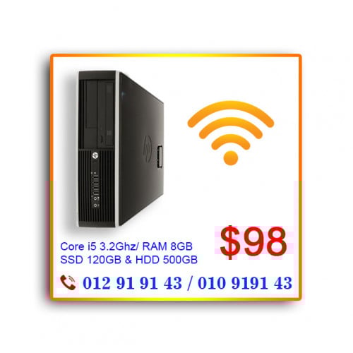 System HP Core i5 3.2Ghz/ RAM 8GB/ SSD 120GB & 500GB/Wifi  Special Sale: $98