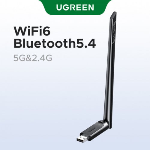UGREEN 2 in 1 USB Bluetooth5.4 WiFi6 Adapter 75109