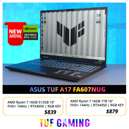ASUS TUF A16 FA607NUG : $879 (new)