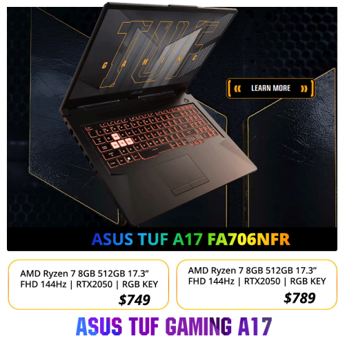 ASUS TUF FA706NFR   : Price $799>>749$