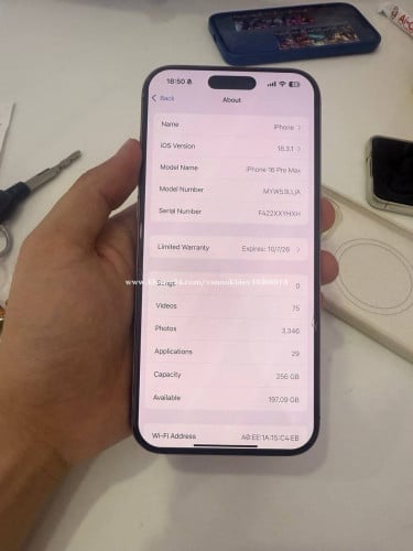iPhone 16 pro max lock siemស្អាត
