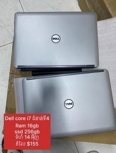Laptop dell core i7 / ram 16gb / ssd 256gb = 155$