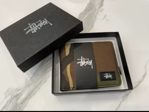 Stüssy Camo Patchwork Bifold Wallet - New/NIB Streetwear