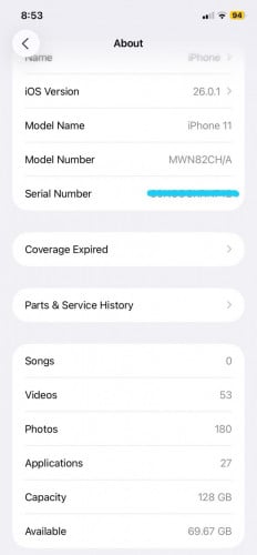 លក់ iPhone 11 សរ 128g ឬវ៉ៃដូរ 12 64gថែមឲ 25$