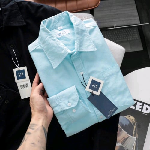 អាវសាច់ក្រណាត់ដៃវែង ហោប៉ៅ១ ឡៃឡុងលាងស្តុកម៉ូតពណ៌ដូចរូបលេខ M L XL XXL (50kg-85kg)