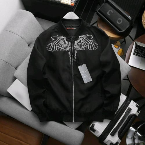 អាវក្រៅ ដៃវែង ប្រេន Ni KE2ពណ៌ដួចរូបលេខទំហំ M l xl xxl (50kg-90kg)