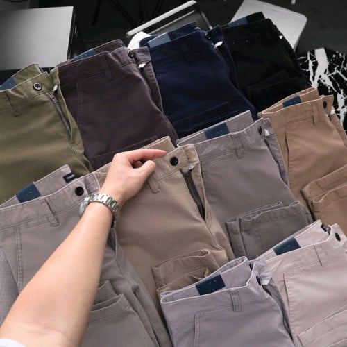 ខោ គគី ជើងវែង ជើង ស្លីម slime fit សាច់ក្រាស់យឺតទន់ ប្រេន ថមមីម៉ូតពណ៌ដូចរូប ចង្កេះ 29-30-31-32-34-36