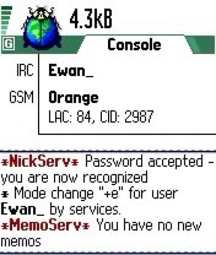 ចង់ទិញកម្មវិធី Wireless IRC របស់ Nokia