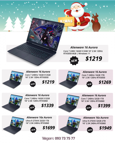 Alienware 16 Aurora $1219 (new)