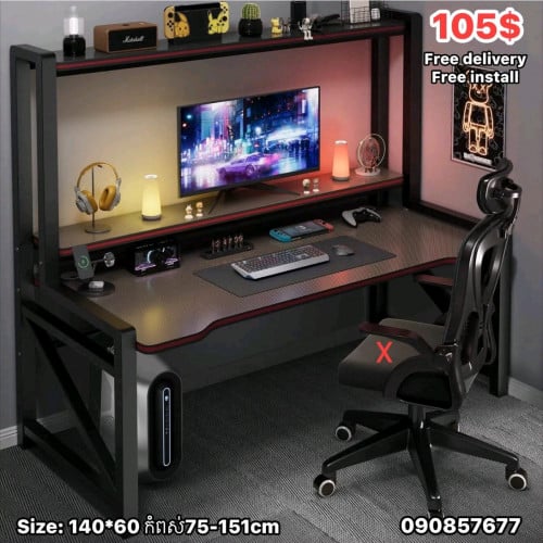 Gaming desk 3 layers