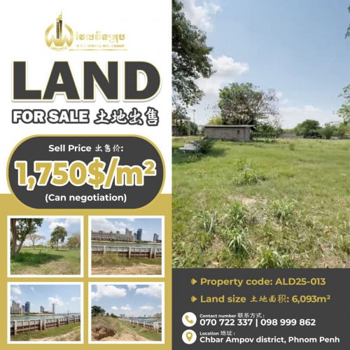 Land for sale 土地出售 / Sell Price 出售价: 1,750$/m² (Can negotiation)