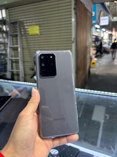 Samsung S20Utra 256G Ram12G Sim1 KH ឆ្នូតអេក្រង់ប្រើបាន