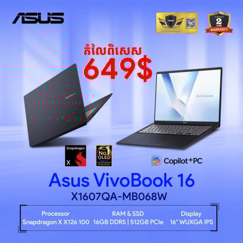 𝐍𝐄𝐖 𝐀𝐒𝐔𝐒 𝐕𝐢𝐯𝐨𝐛𝐨𝐨𝐤 𝟏𝟔 𝐗𝟏𝟔𝟎𝟕𝐐𝐀  ( ** Price can talk)